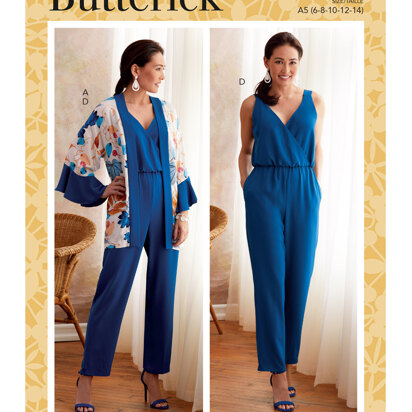 Butterick Misses' Jacket and Jumpsuit B6691 - Sewing Pattern