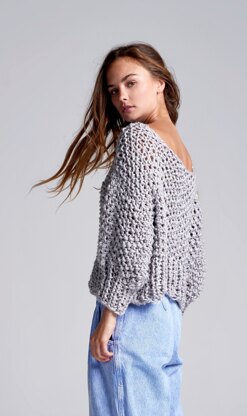Loopy Mango Big Cotton Super Cropped Sweater