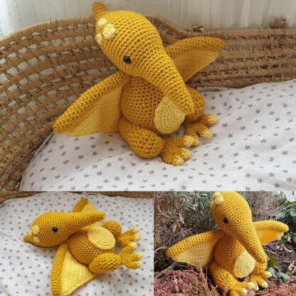 Dinosaur Set Collection Brontosaurus Pterodactyl Stegosaurus Triceratops Tyrannosaurus Rex crochet amigurumi Jurassic