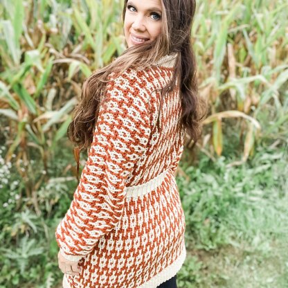 Hello Pumpkin Mosaic Cardigan