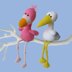 Flamingo and Stork