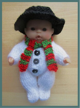 Offer! Berenguer Doll Snowman Suit Knitting Pattern