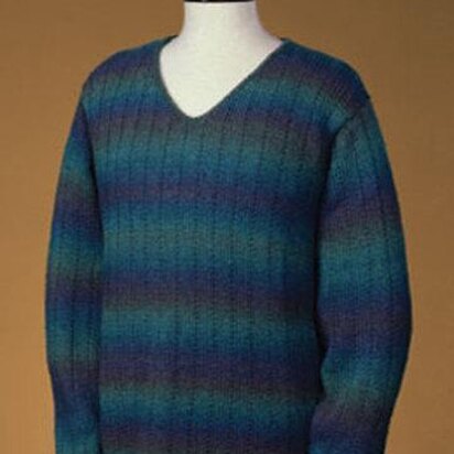 Seeded Rib V-Neck Pullover #156