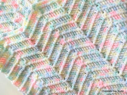 Ridged Ripple Baby Blanket