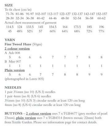 Camlet in Rowan Fine Tweed Haze - ZM74-00005 - Downloadable PDF