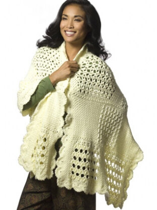 Aran Wrap in Caron Simply Soft - Downloadable PDF