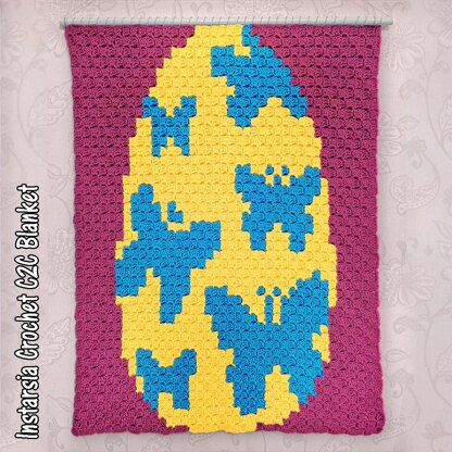 Intarsia - Egg of Butterflies - Chart Only