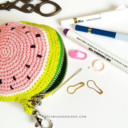 Watermelon Zipper Purse