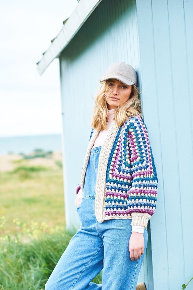 Granny Hexagon Cardigans in Stylecraft Highland Heathers DK and