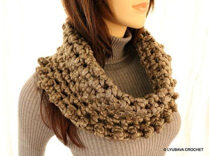 Chunky Cowl Metallic Gray