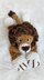 Crochet snuggler pattern, crochet lion baby lovey blanket pattern