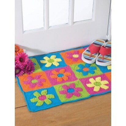 Flower Power Rug in Lily Sugar 'n Cream Solids