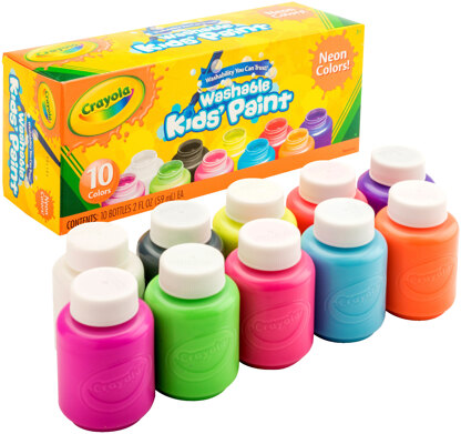 Crayola Washable Kids Paint 2oz 10/Pkg - Neon