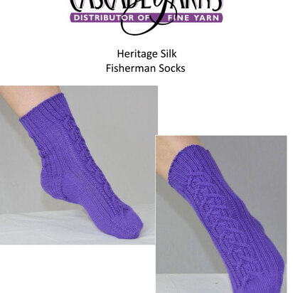 Fisherman's Socks in Cascade Heritage Silk - FW148