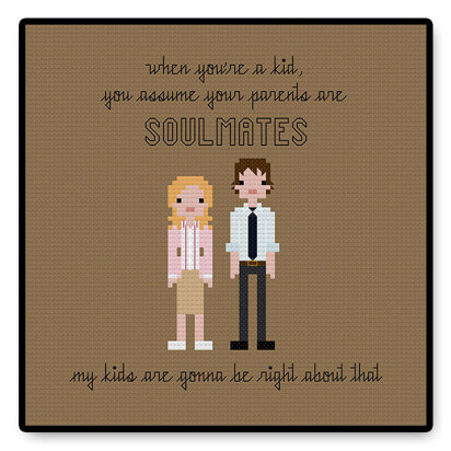 Jim and Pam In Love - PDF Cross Stitch Pattern
