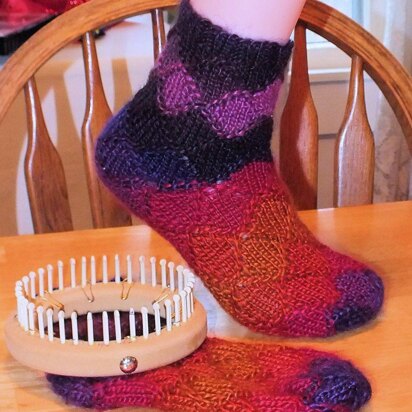 Faux Entrelac Socks