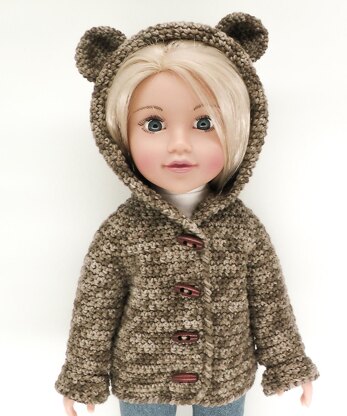 GOTZ/DaF 18" Doll Bear Hooded Jacket