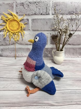 Knitting Pattern – Stuffed Dove Bird Toy