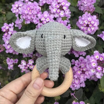 Crochet Elephant,Crochet Baby Rattle Elephant,Crochet Pattern Elephant,Easy Crochet Pattern,Crochet Patterns for Newborns