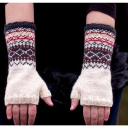 Folk Fingerless Mittens