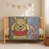 Winnie the Pooh Blanket Piglet Throw Blue Baby Stroller C2C CROCHET PATTERN