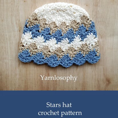 Stars crochet boy hat