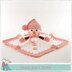 Snow girl and Snowman Comfort Blankets Blankie Lovey Crochet Soft Toys Baby Blanket