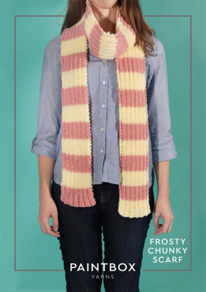 Paintbox Yarns Frosty Chunky Scarf PDF (Free)