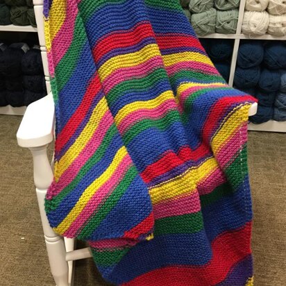 Diagonal Baby Blanket in Plymouth Yarn Hot Cakes - F827 - Downloadable PDF