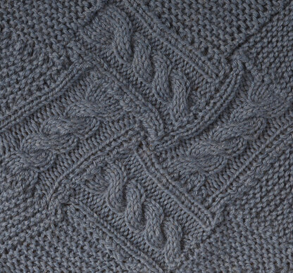 Cable Entrelac Sweater -  Knitting Pattern for Women in Debbie Bliss British Wool Aran by Debbie Bliss