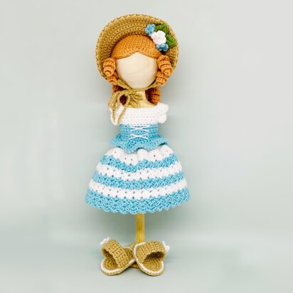 Crochet doll clothes, Amigurumi doll clothes, Little Bo-Peep outfit