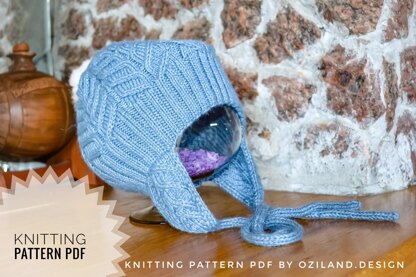 Knitted hat with ear flaps