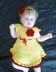 Yellow red baby dress