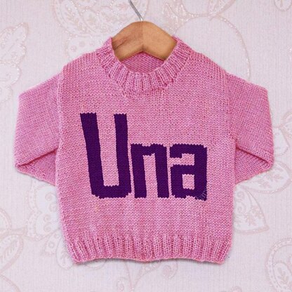 Intarsia - Una Moniker Chart - Childrens Sweater