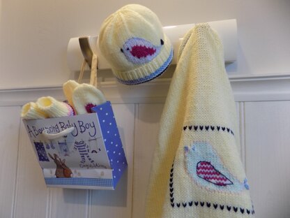 Premature Baby Birdie Blanket Set