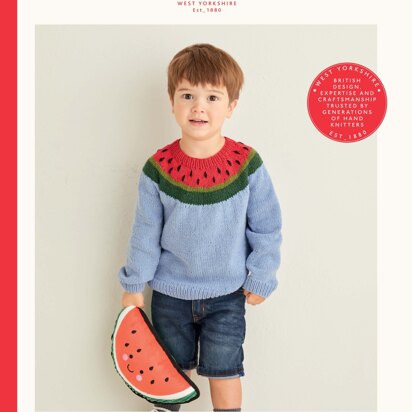 Sirdar 2567 Watermelon Yoke Sweater in Snuggly Replay PDF