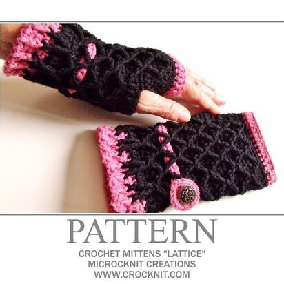 Crochet Mittens "LATTICE"