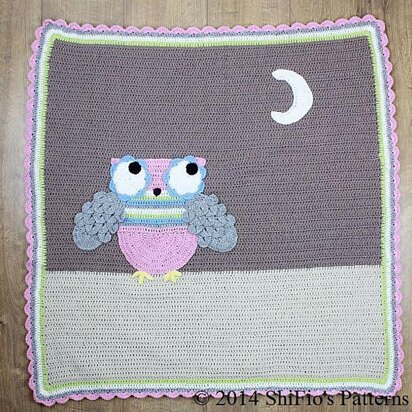 Hootie Tootie Owl Blanket Crochet Pattern #301