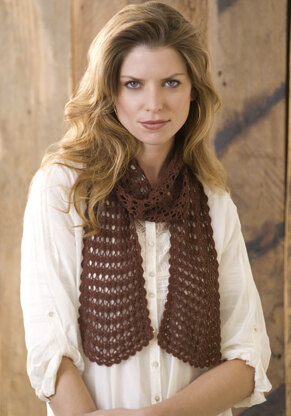 Sensational Lacy Scarf in Aunt Lydia's Bamboo Crochet Thread Size 10 - LC2420 - Downloadable PDF