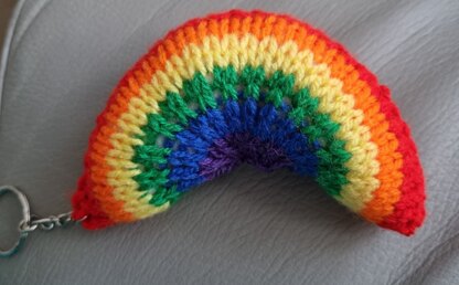 Rainbow pride keyring