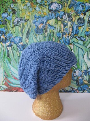 IRIS CABLE PEAK SLOUCH HAT