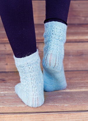 Helada Lace Socks in SweetGeorgia Bulletproof Sock - Downloadable PDF