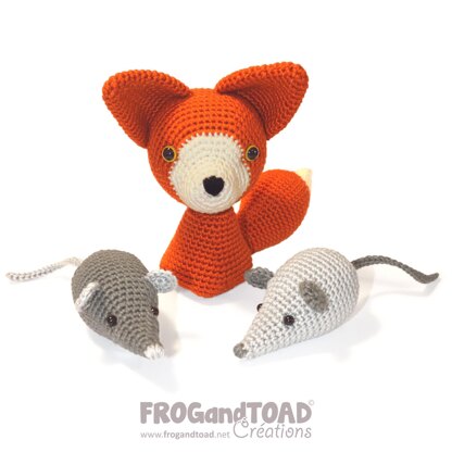 Fox Mice Mouse Renard Souris - Amigurumi Crochet - FROGandTOAD Créations