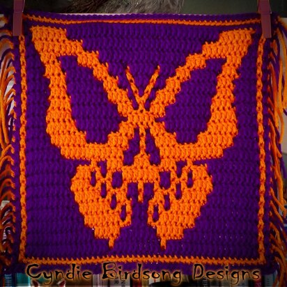 Halloween Mosaic Square - Evil Butterfly