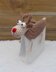 Gift bag amigurumi reindeer - easy from scraps of yarn