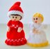 Miniature Christmas Elf and Angel Dolls