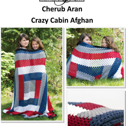 Crazy Cabin Blanket in Cascade Cherub Aran - A213