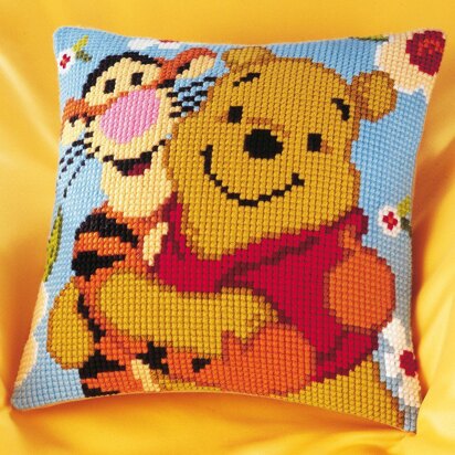 Vervaco Disney - Winnie & Tigger Cross Stitch Cushion Kit - 40cm x 40cm