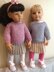 Easy Knit jumper and skirt. 18" doll