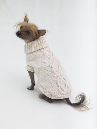 Prep Dog Sweater in Lion Brand Wool Ease - L32372